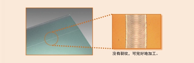 没有裂纹,可完好地加工。